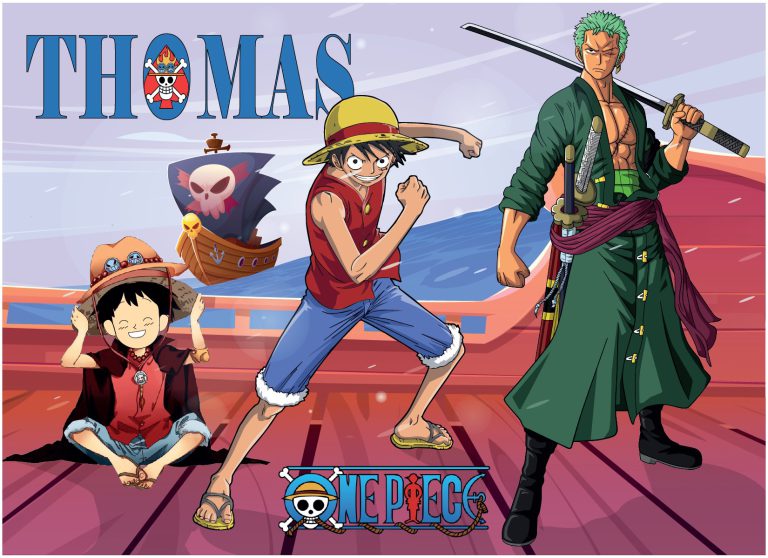 illustration personnalisée one piece
